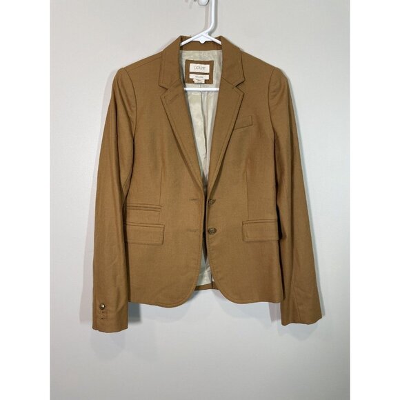 J.CREW Jackets & Blazers - J.Crew Schoolboy Blazer Brown Size 2 Tall 100% Wool Double Breasted Preppy